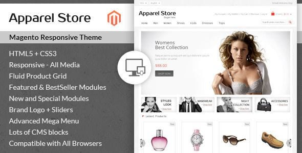 Attractive eCommerce pages can easily be created in Magento.