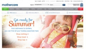 Mothercare is powered by Magento
