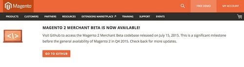 The Merchant Beta version of Magento 2 has now been released.